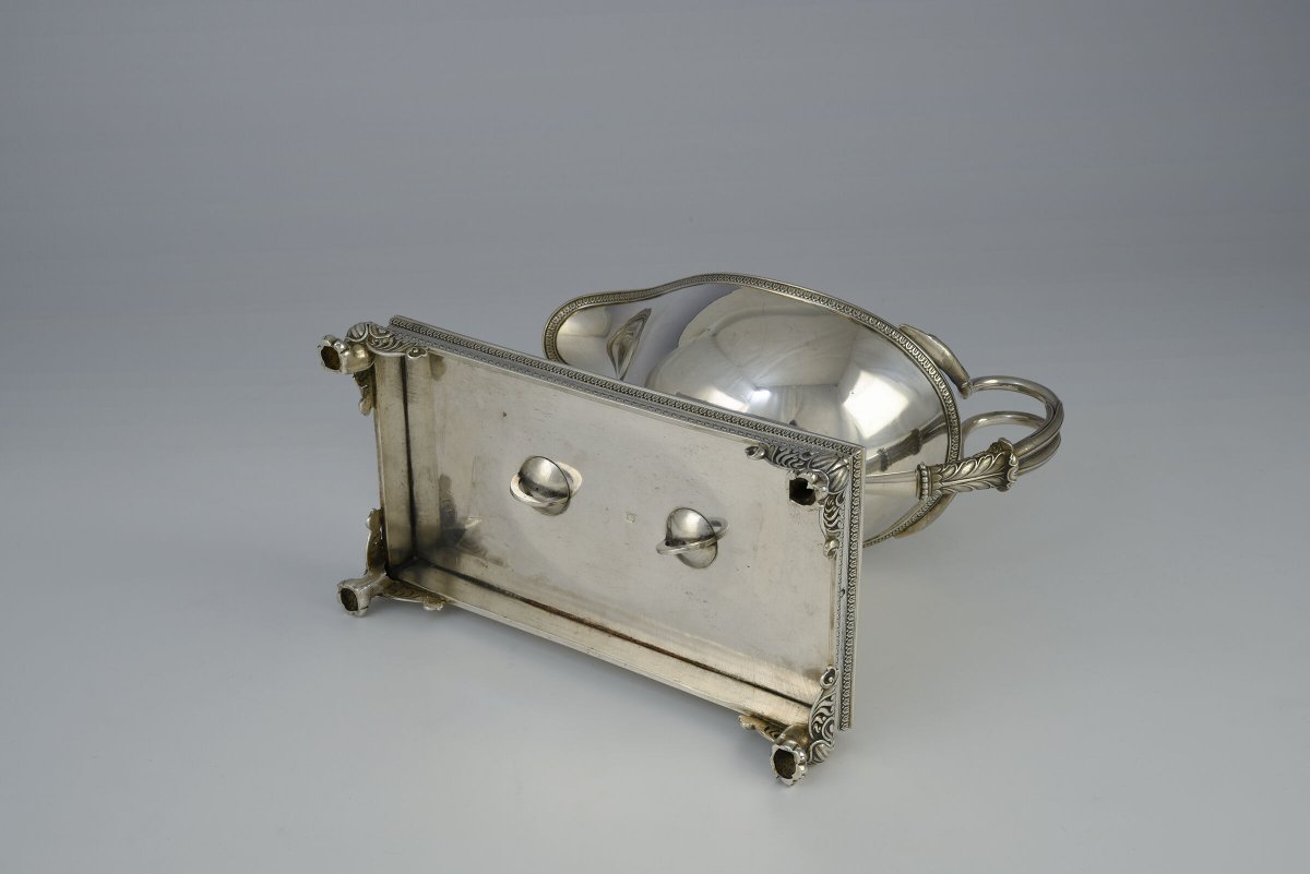 Empire-style Sauceboat Decorated With Swan Figures, Paris, Ca. 1830-photo-8