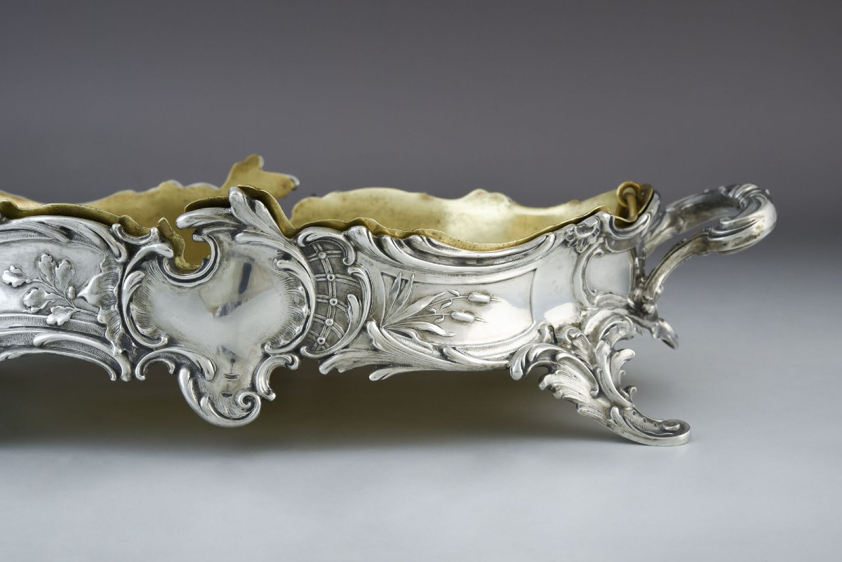 Silver Jardiniere With Brass Interior, Germany, Circa 1900-photo-4