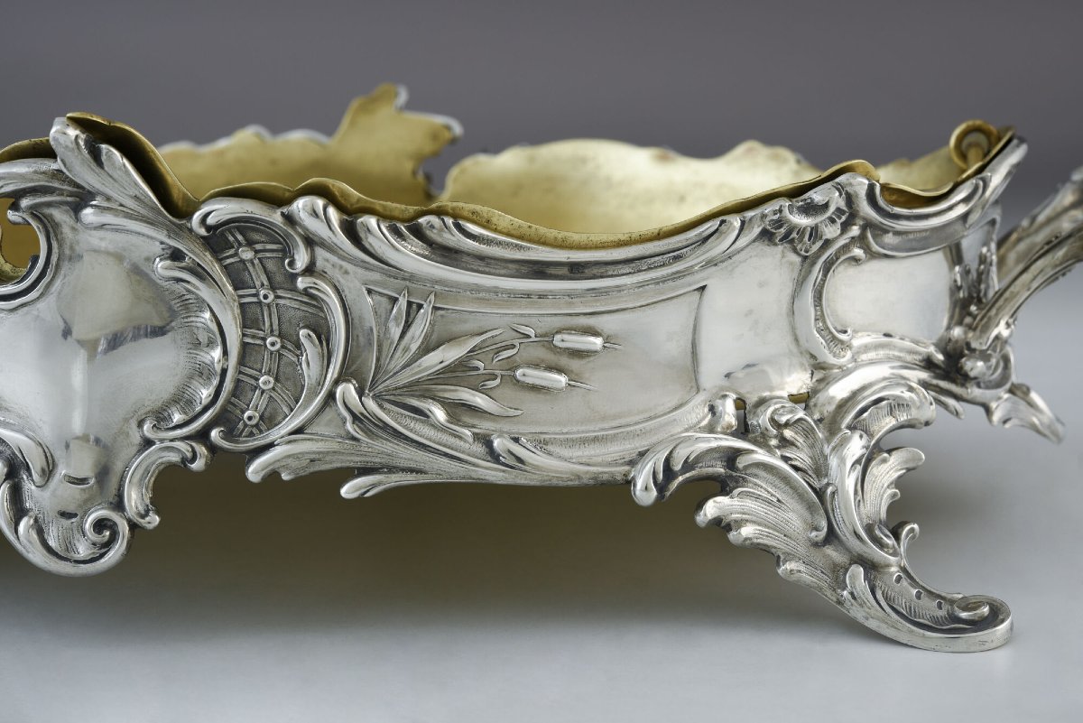 Silver Jardiniere With Brass Interior, Germany, Circa 1900