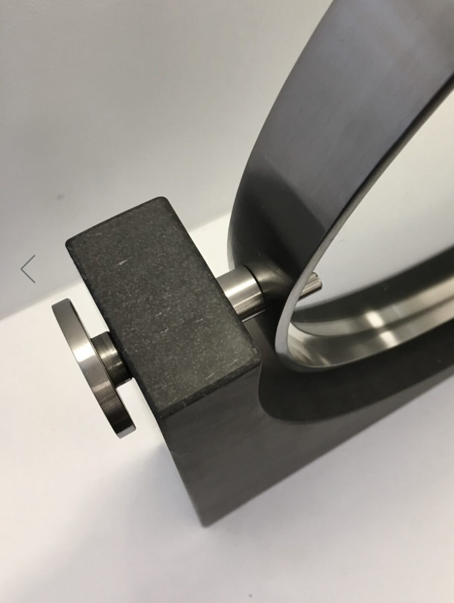 Vanity Mirror; Angelo Mangiarotti Slate Base; Double-sided And Rotating.-photo-1