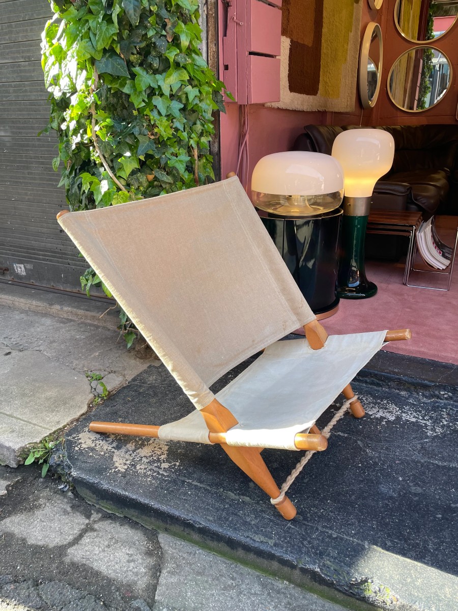 Paire de fauteuil scandinave Scie safari  design Ole Gjerløv Knudsen pour France & Son-photo-2