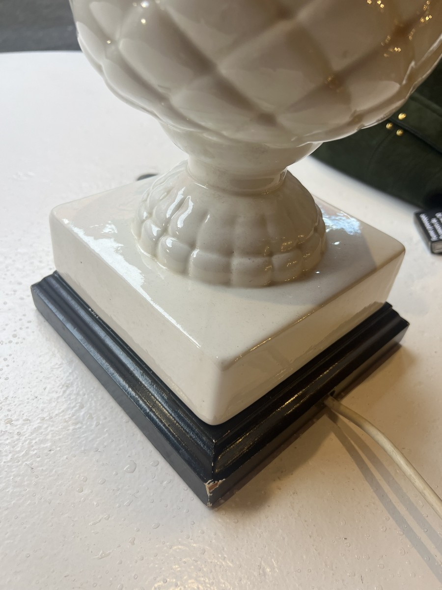 Pair Of Pineapple Lamp Bases, Hollywood Regency Style-photo-4