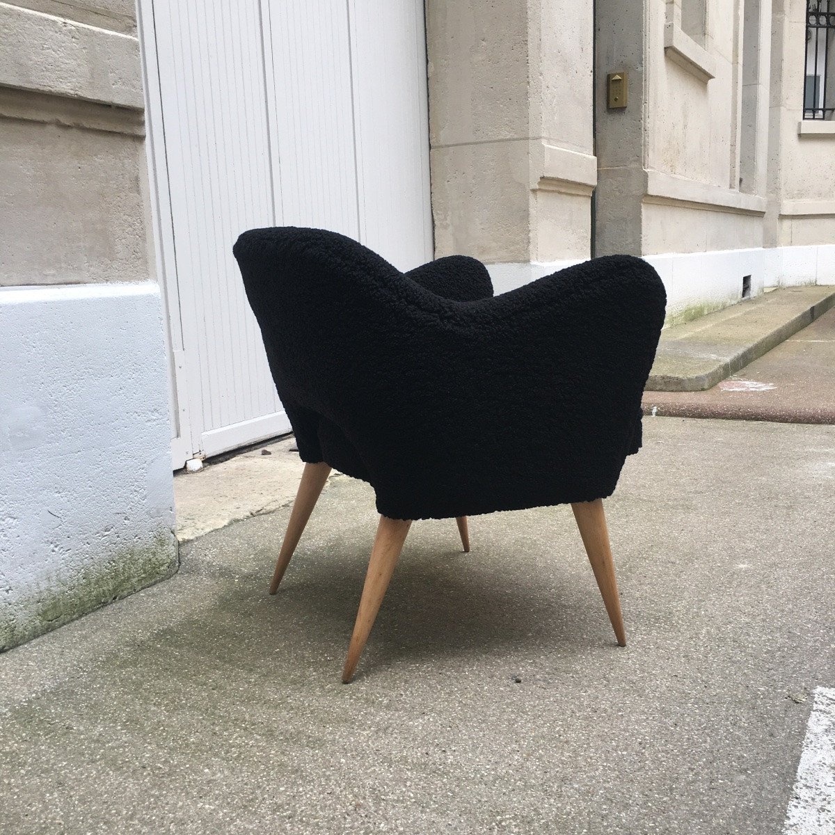 Paire de fauteuils  modèle 522 Henri  Caillon pour Erton -photo-2