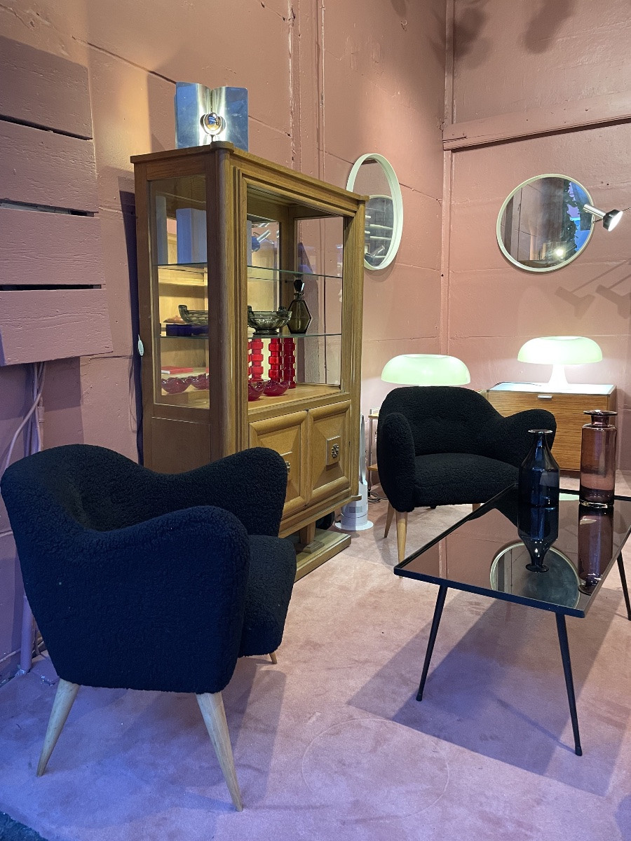 Paire de fauteuils  modèle 522 Henri  Caillon pour Erton -photo-1