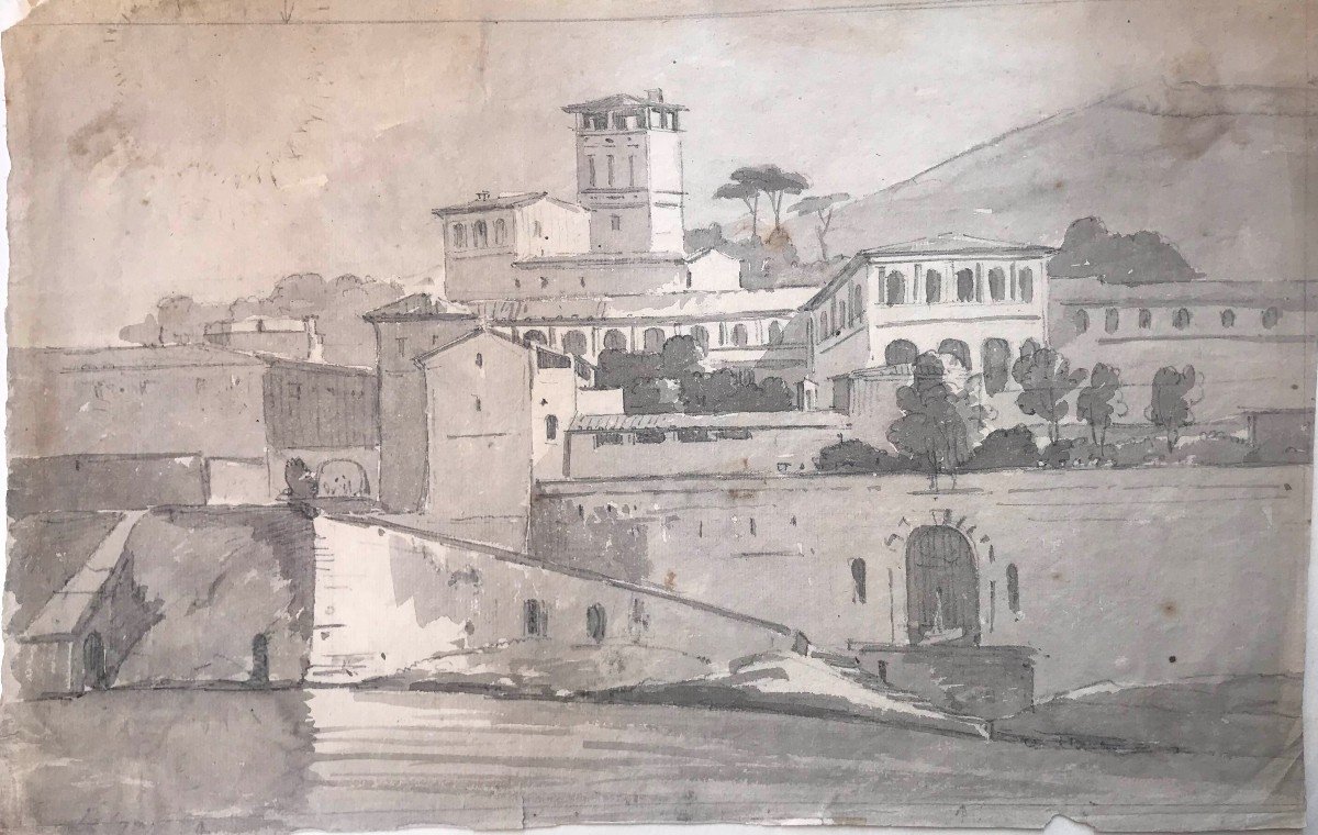 English School ? Italian Landscape - 18th Century - Grand Tour Rome Italy 