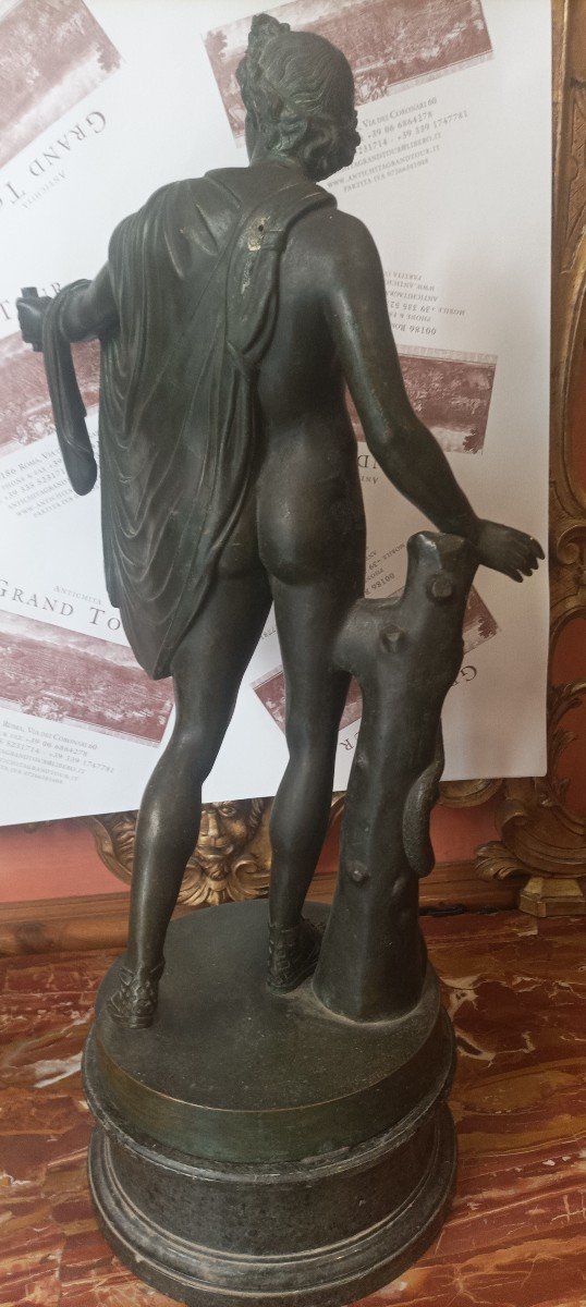 Exceptionnelle Sculpture d'Apollon Du Belvédère De La Fin Du XVIIIe Siècle En Bronze Grand Tour-photo-2