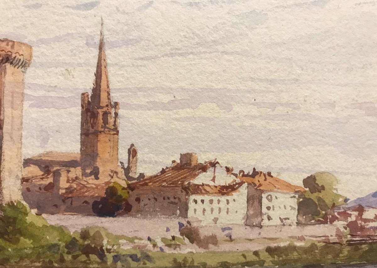 Gabriele Carelli - Vue de Tarascon France - Naples Italie Grand Tour -Rodano-photo-3
