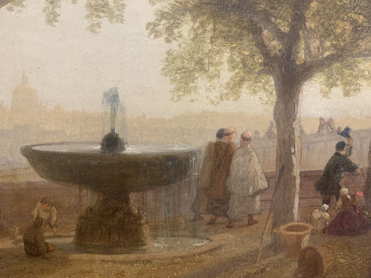 Rome from Pincio - Fountain Academy France - Italy French italienne -photo-3