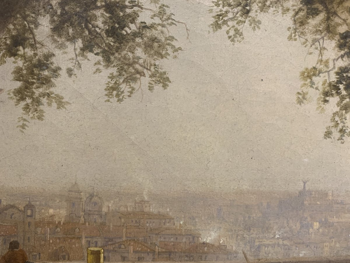 Rome from Pincio - Fountain Academy France - Italy French italienne -photo-2