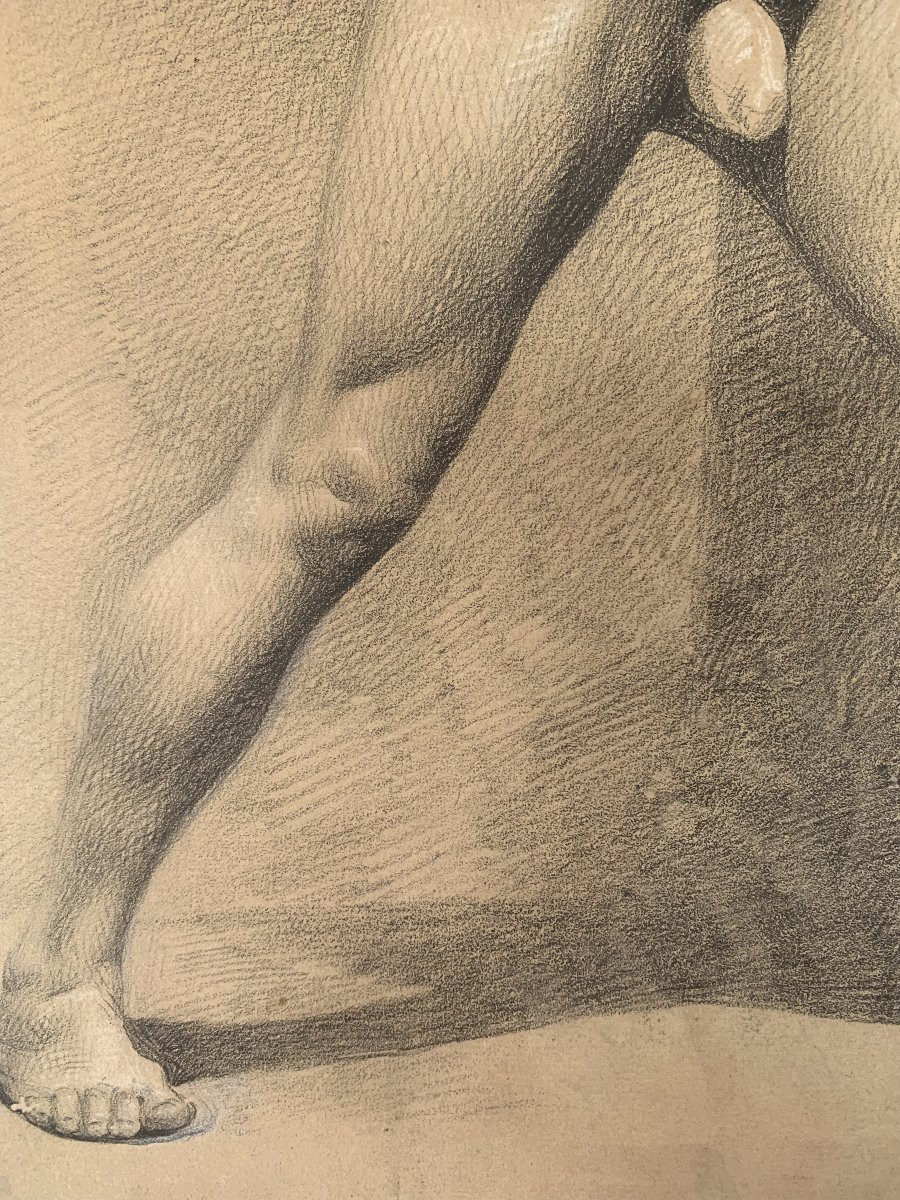 Dessin de Homme Academique - 1820 ca  Academie nu Mascolin  - Italie nu academie France-photo-1