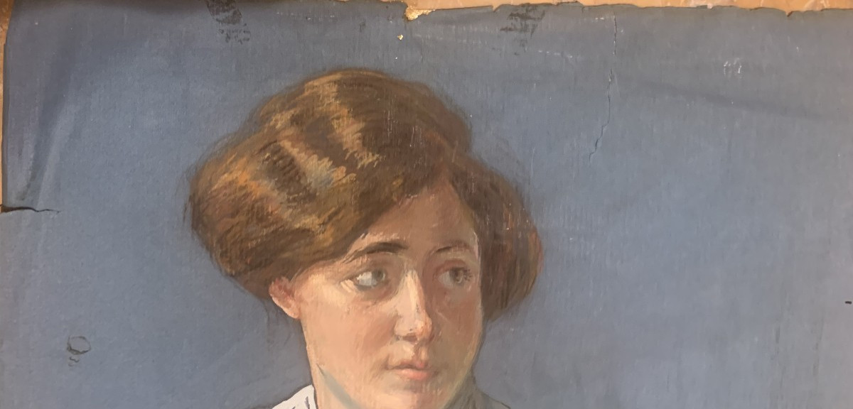 École européenne - Portrait de femme - 1918 - tempera Italie France -photo-6