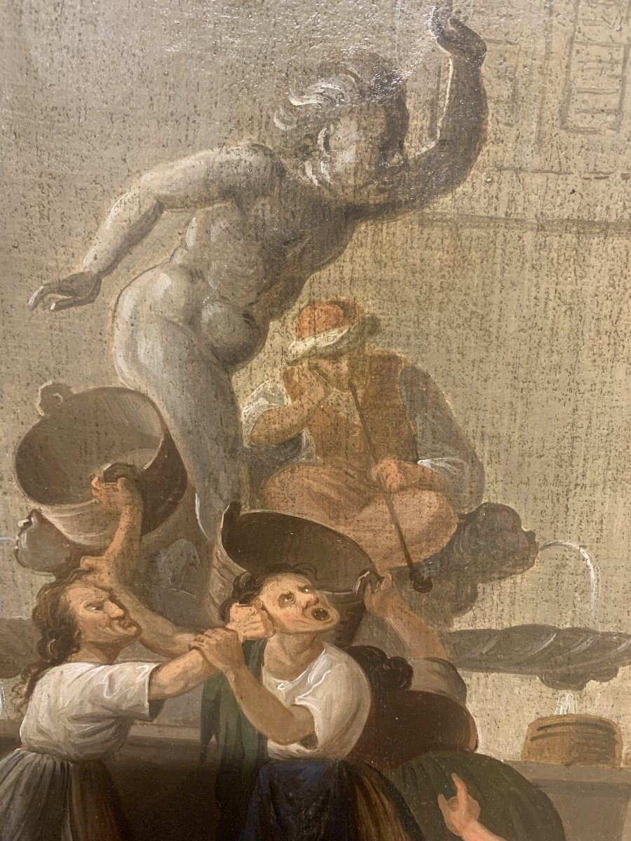 École européenne - Scène de genre - Vers 1850, Italie, France -photo-3