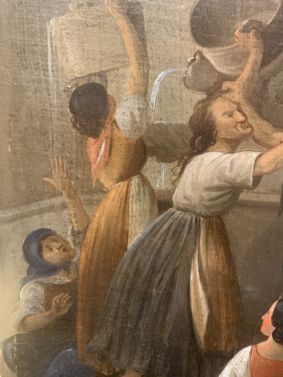 École européenne - Scène de genre - Vers 1850, Italie, France -photo-3