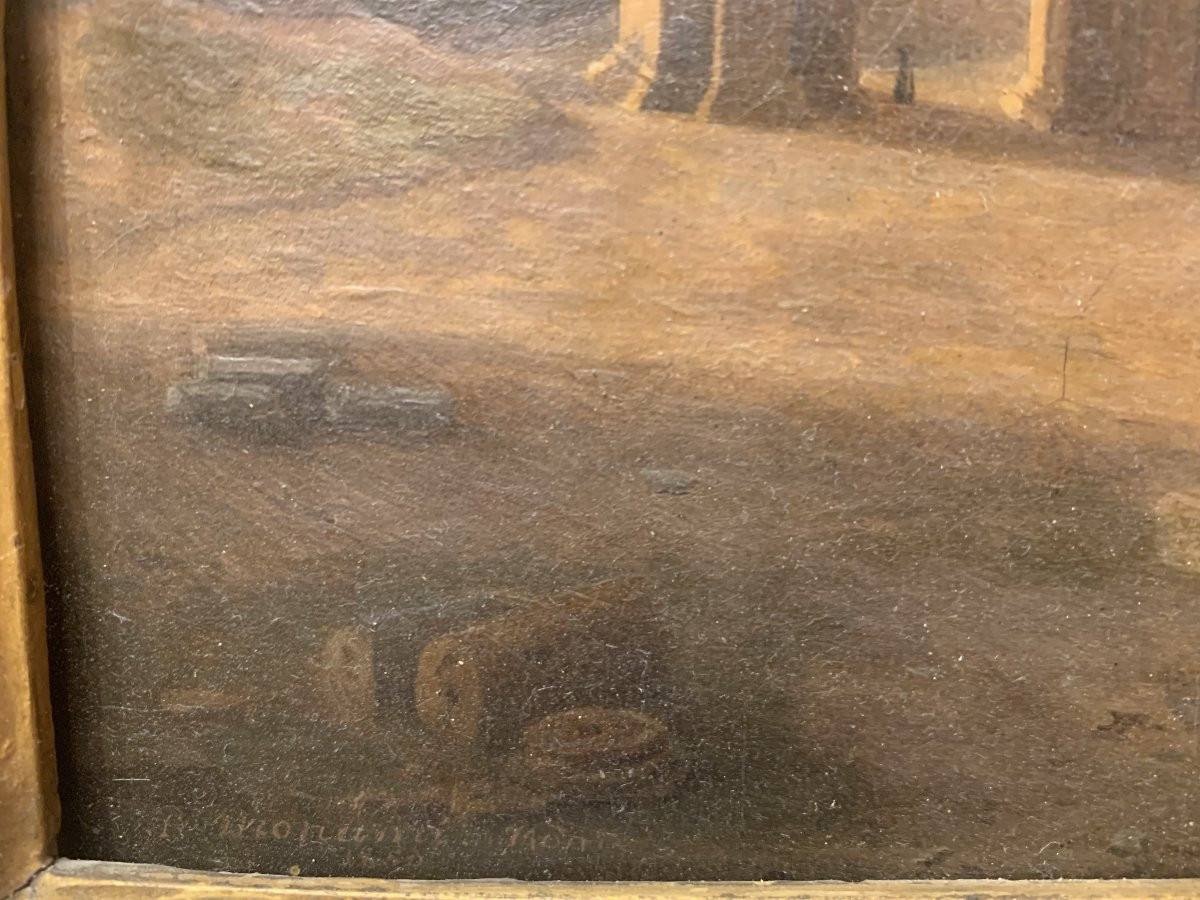 Pierre Monami - Arch Of Constantine In Rome  1850, Signed And Dated  Grand Tour, Italy, Belgium-photo-3