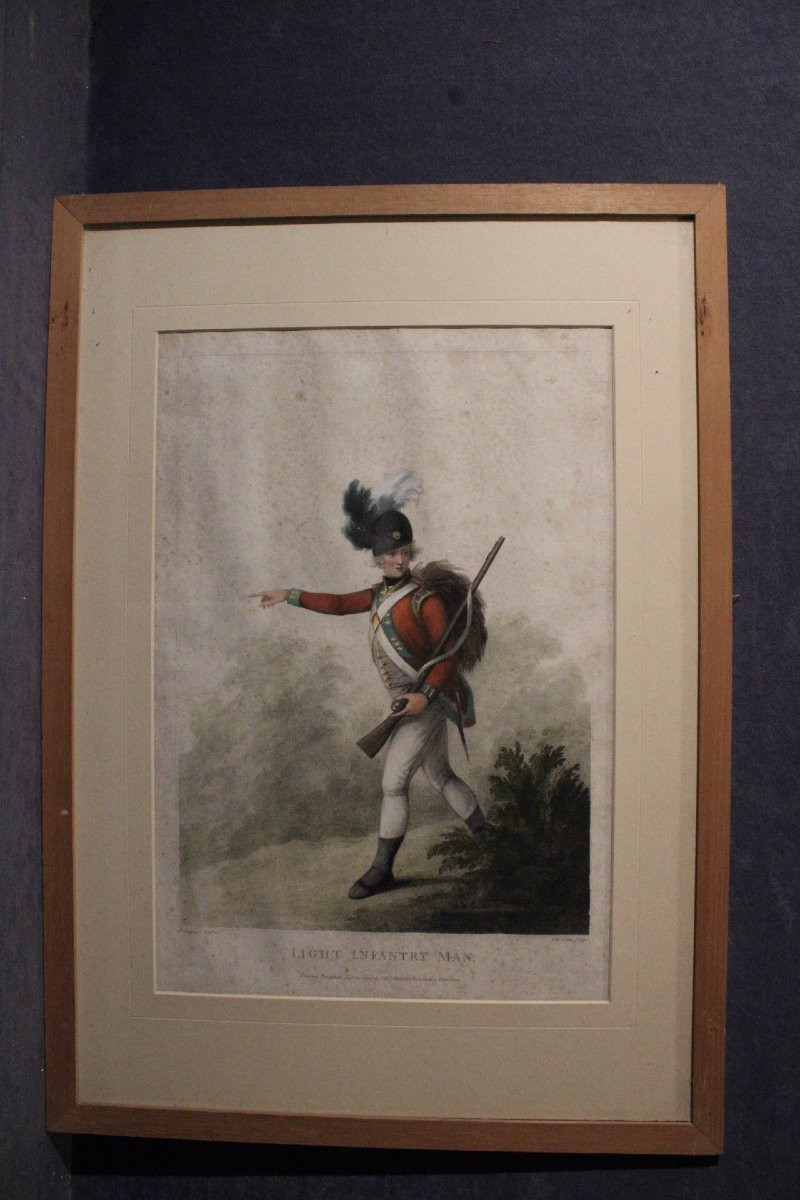 François David Soiron, Henry Bunbury, - 6 portraits d'uniformes militaires anglais- -photo-2