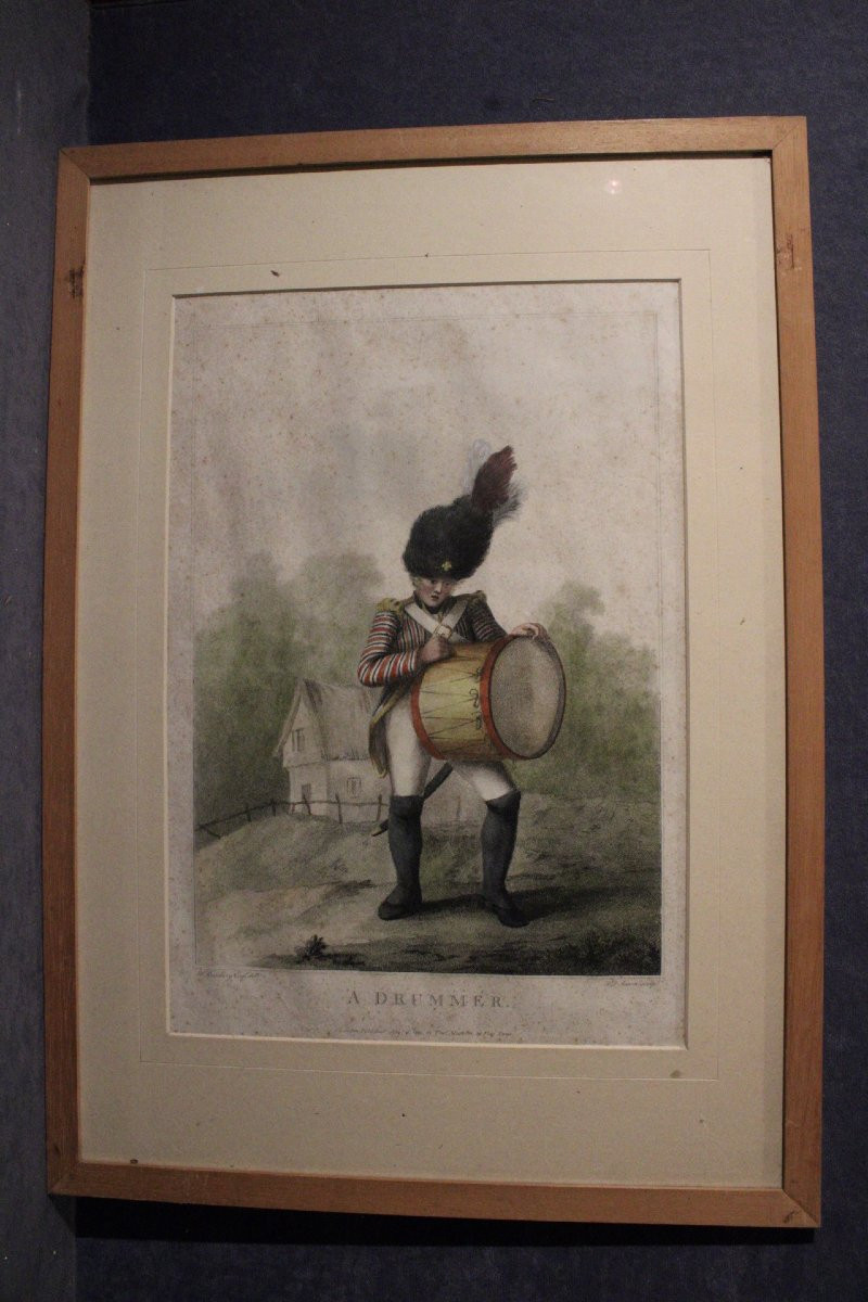 François David Soiron, Henry Bunbury, - 6 portraits d'uniformes militaires anglais- -photo-1