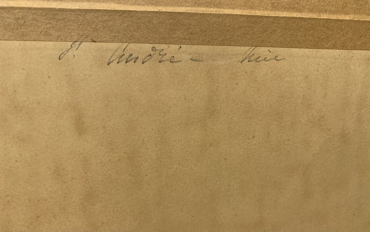 J.Andrè - Deux vues de Nice - France - vers 1850. Dessin et aquarelle. -photo-4