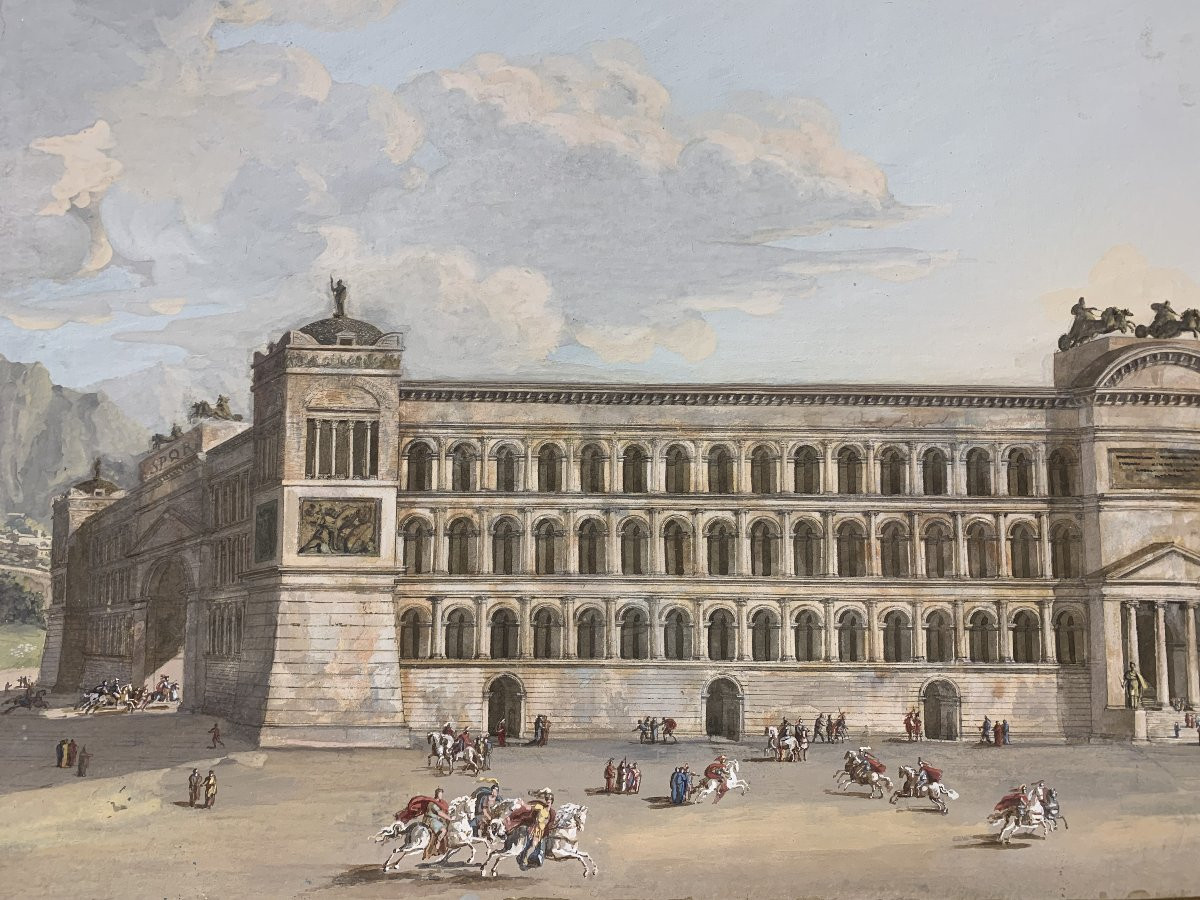 École française - Théâtre romain - Fin du XVIIIe siècle - Pompée - Caracalla, Italie, Rome -photo-3