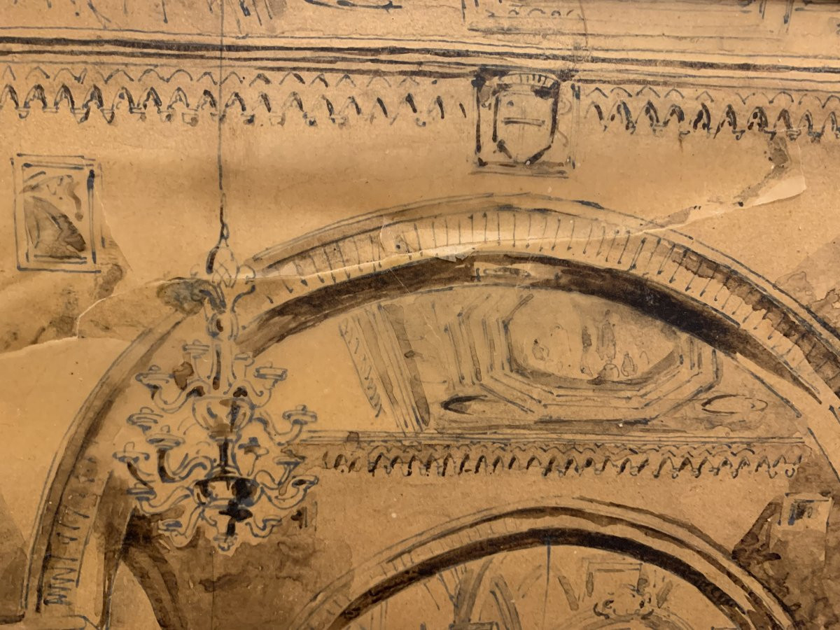 Achille Vianelli - Intérieur de Saint-Nicolas à Bari - Pouilles Italie Naples Grand Tour -photo-4