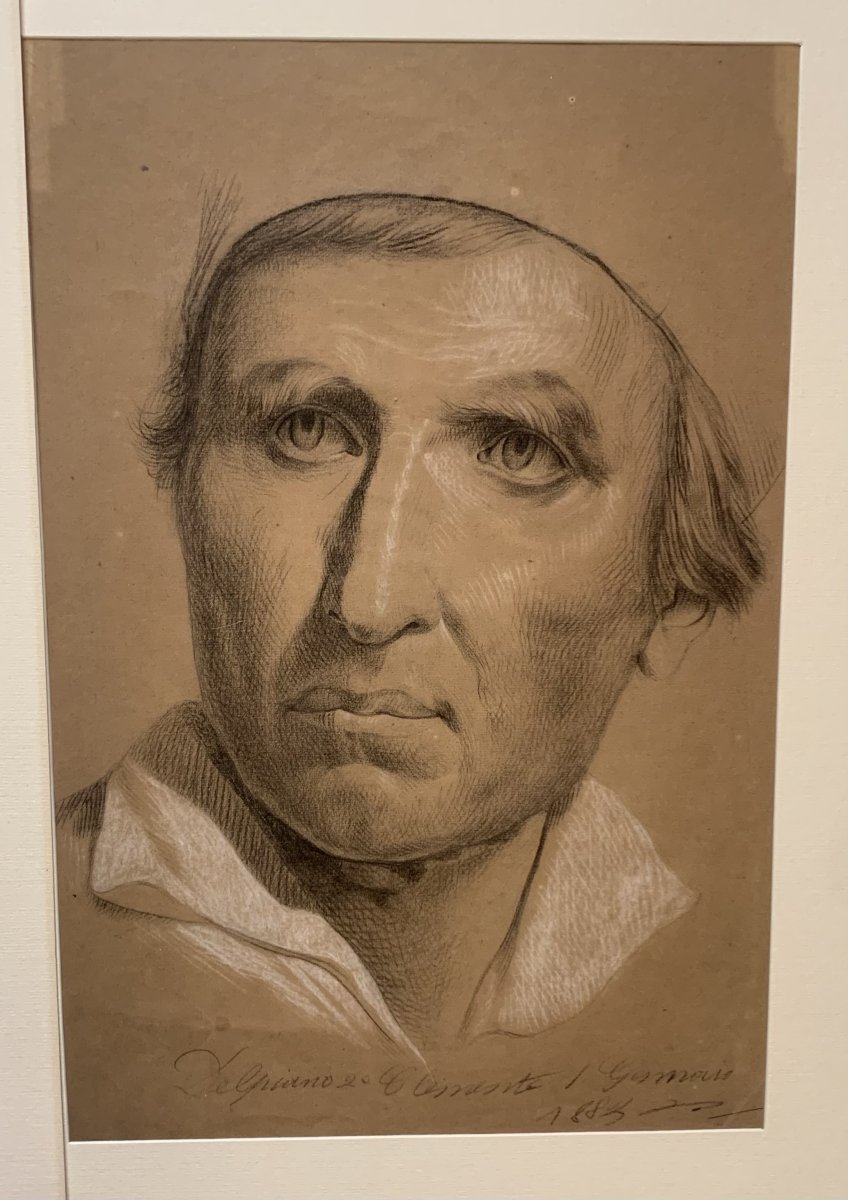 Clemente Delpiano - Two Drawings Of Male Portraits - 1883 - Male Portraits, Italy -photo-3