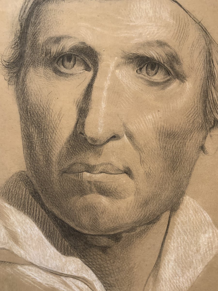 Clemente Delpiano - Two Drawings Of Male Portraits - 1883 - Male Portraits, Italy -photo-1