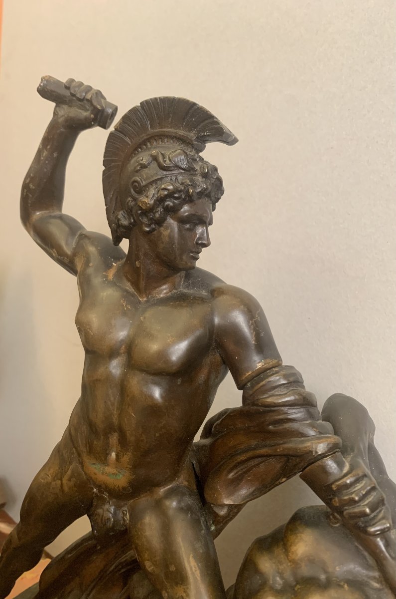 Canova - Theseus And The Centaur Phereus - Circa 1850. Bronze, Italy, Vienna. Neoclassical Style. -photo-2