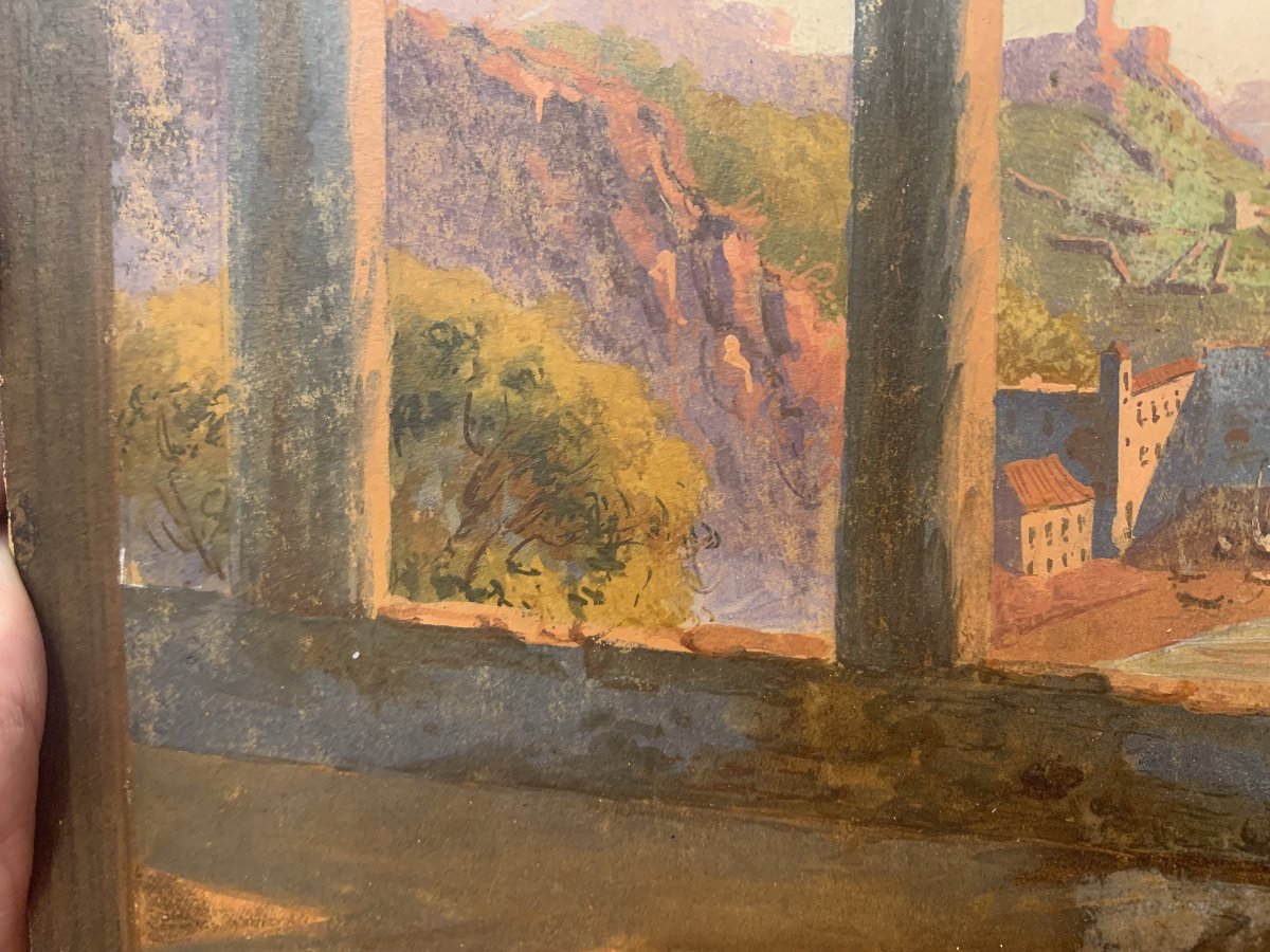 Russian Painter - Amalfi - C. 1840, Oil On Paper - Salerno, Naples, Grand Tour-photo-4