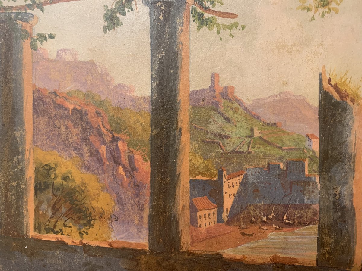 Russian Painter - Amalfi - C. 1840, Oil On Paper - Salerno, Naples, Grand Tour-photo-1