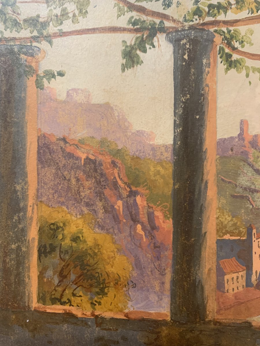 Russian Painter - Amalfi - C. 1840, Oil On Paper - Salerno, Naples, Grand Tour-photo-3