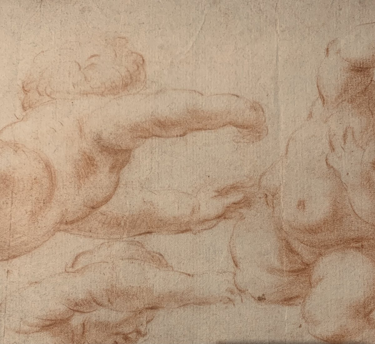 Italian School - Putti - Pair Of Red Chalk Drawings - Late 17th Century - Italy  -academy--photo-2