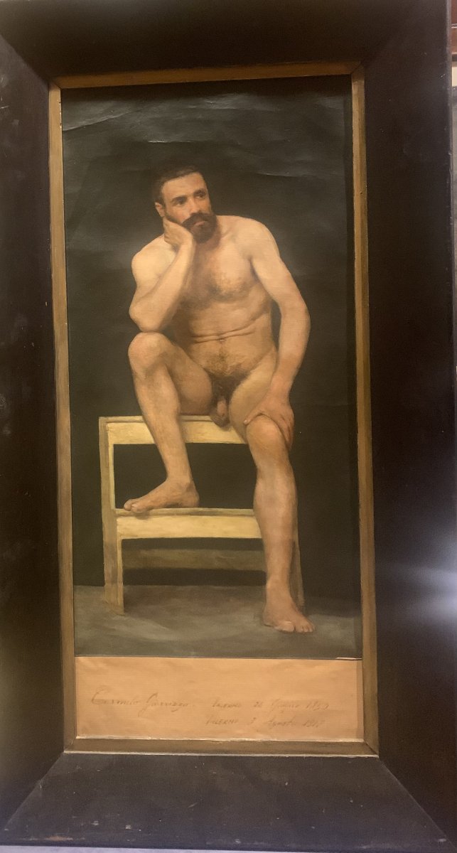 Académie du nu masculin - Carmelo Giarrizzo - XIXe siècle - Palerme - homme-photo-2