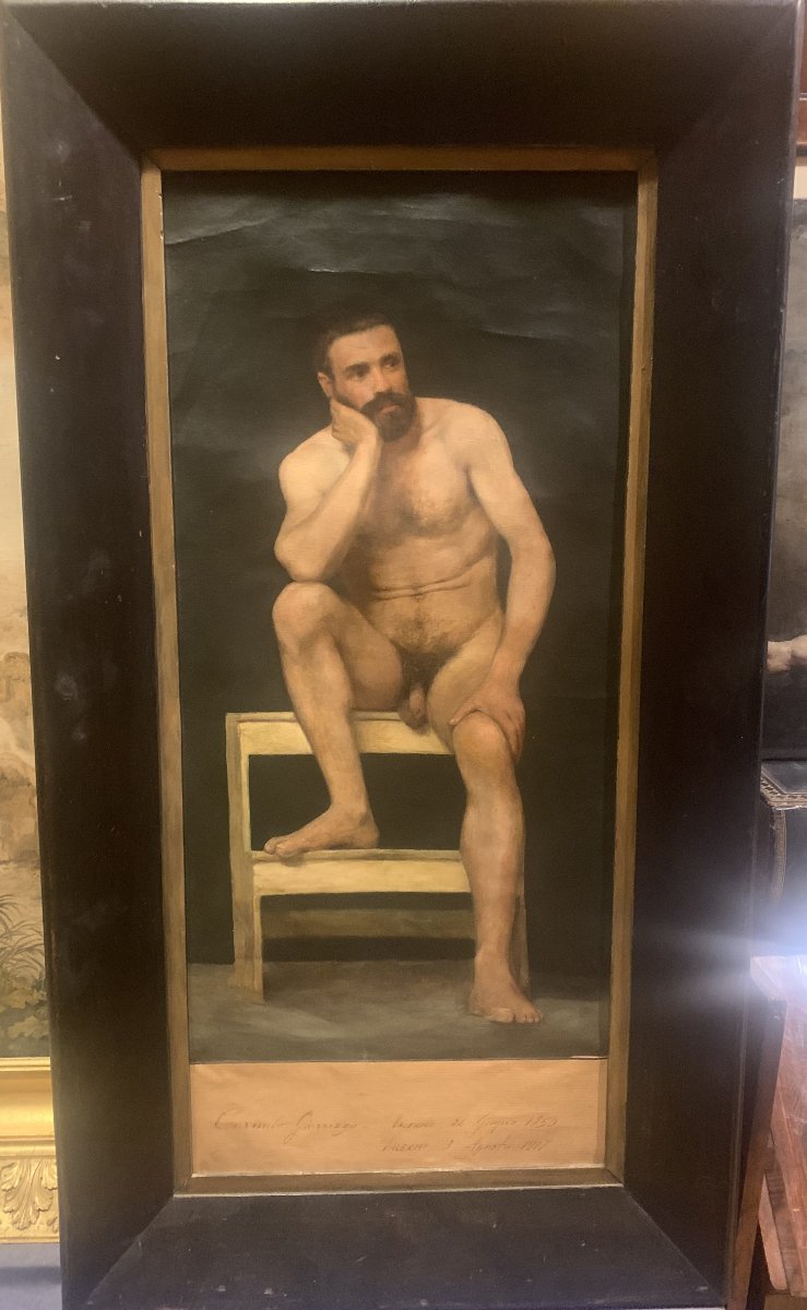 Académie du nu masculin - Carmelo Giarrizzo - XIXe siècle - Palerme - homme