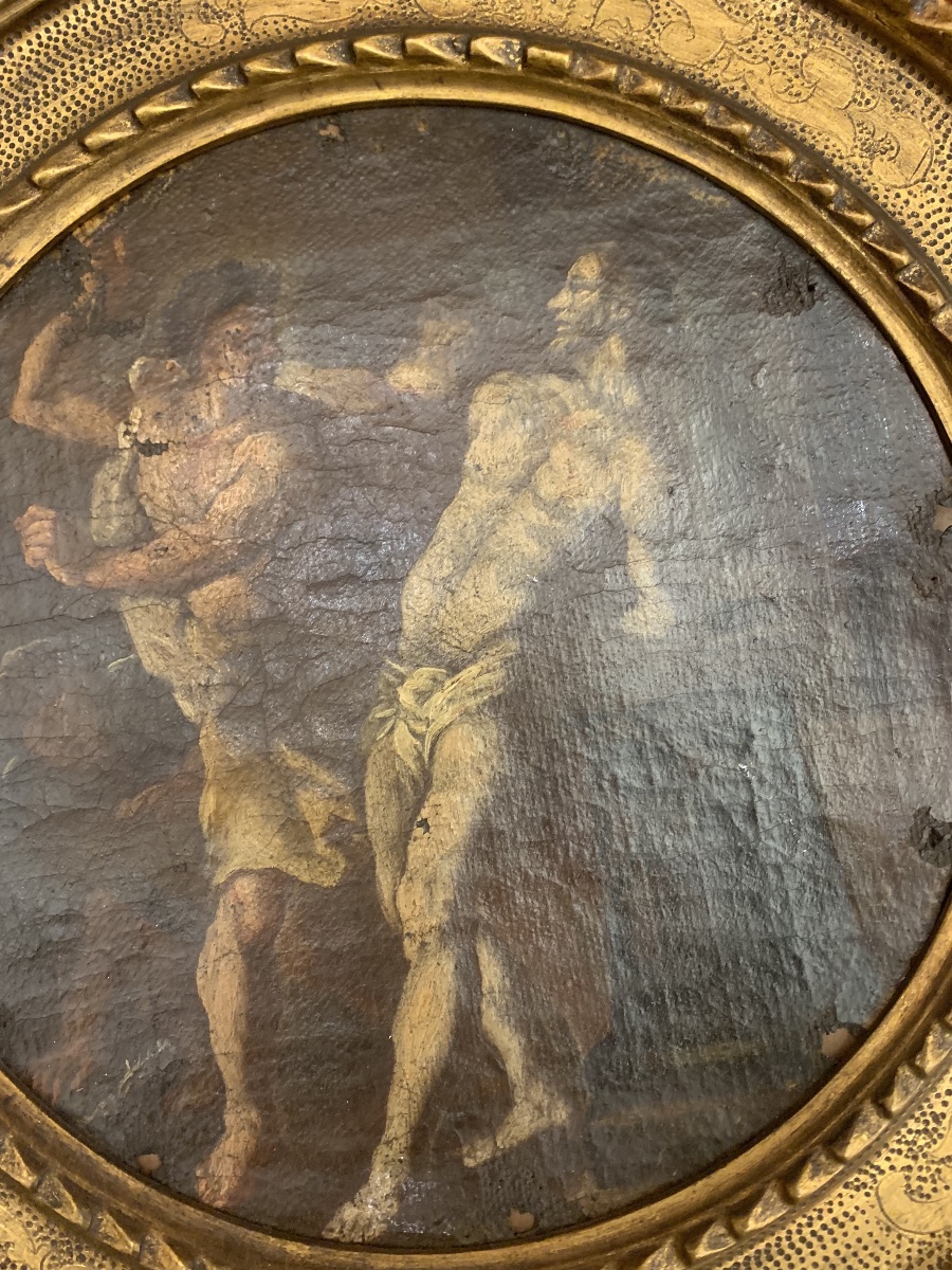 École napolitaine - Six tableaux de la vie du Christ - fin XVIIe siècle - Italie, Naples-photo-1