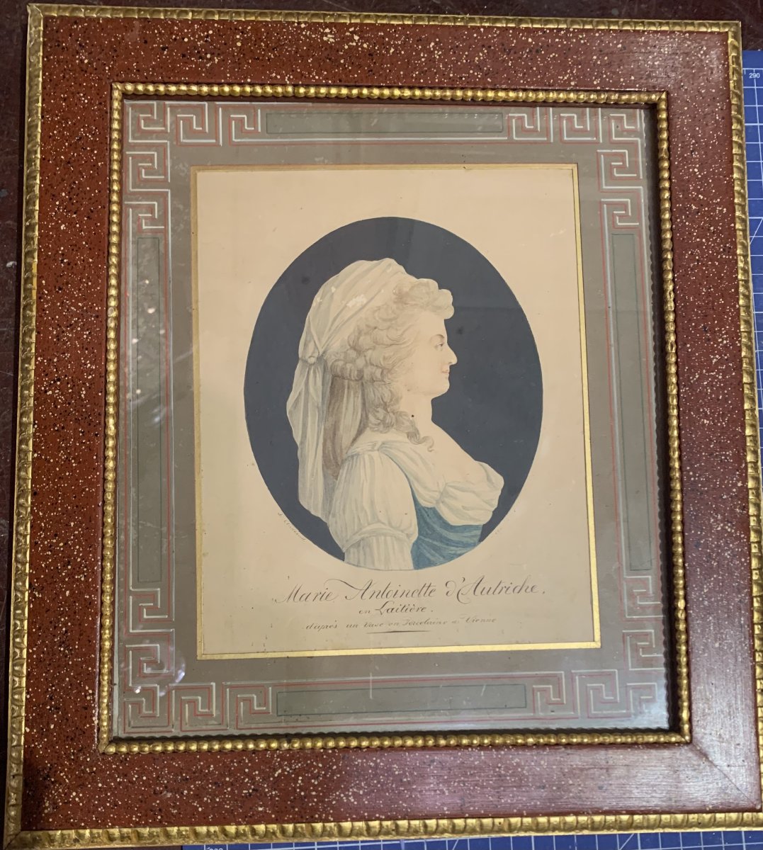 J. Audeoud (1793–1857)—marie Antoinette Of Austria—queen Of France, Watercolor, Paris -photo-3