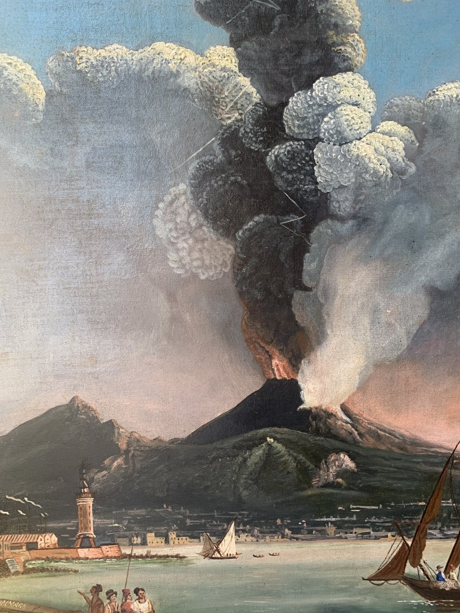 Éruption du Vésuve, École française, 1859, Naples, Italie, France Bible-photo-2