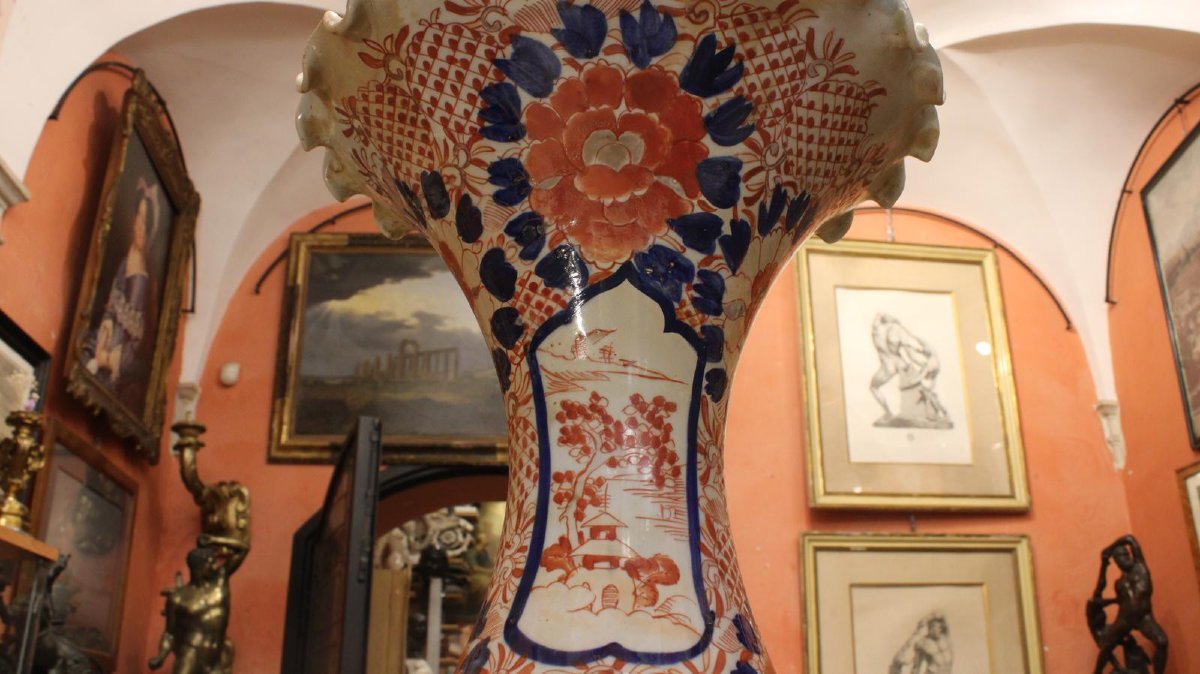 Paire de vases Imari japonais - XIXe siècle-photo-2