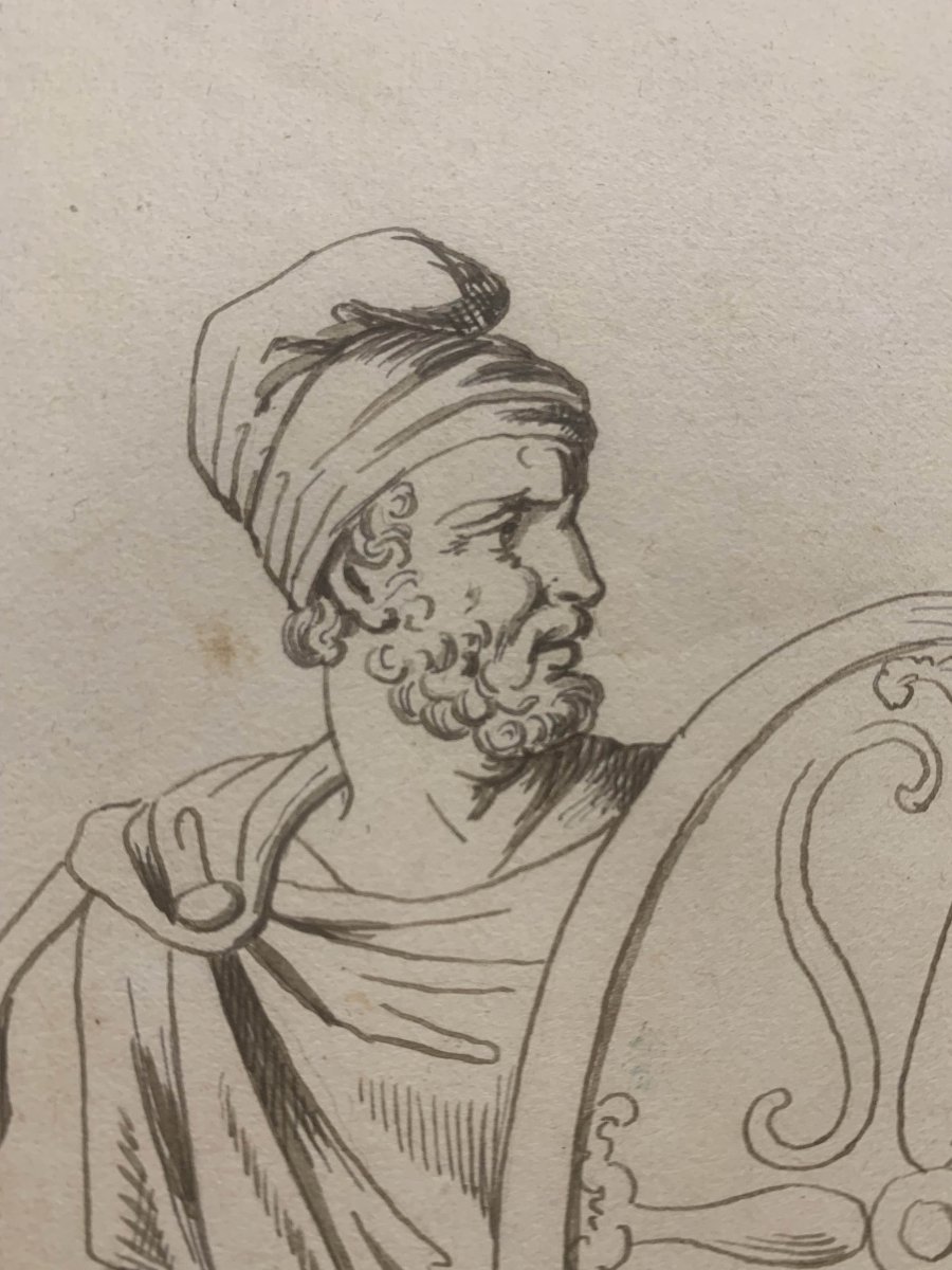 Bartolomeo Pinelli - Soldat dace - Aquarelle - Rome en costume - Grand Tour -photo-3