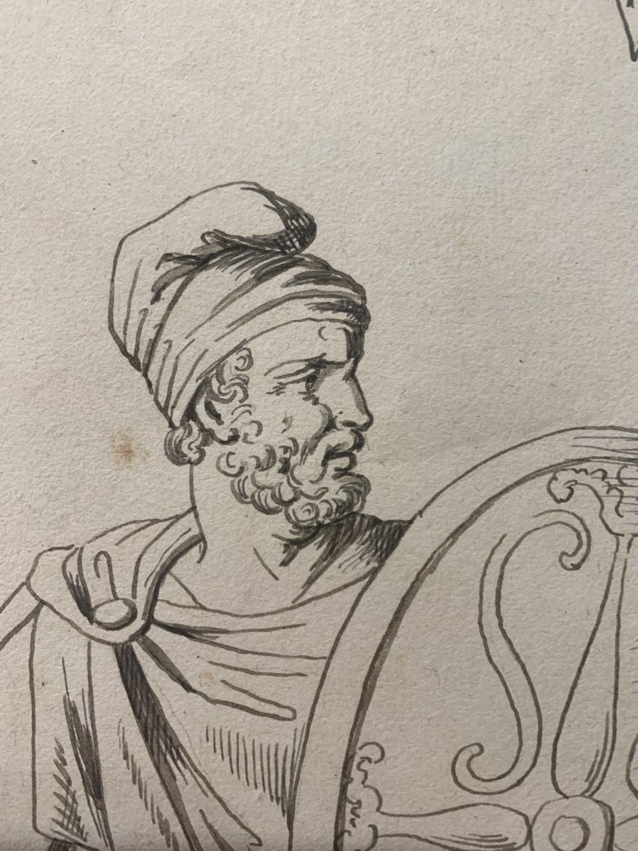 Bartolomeo Pinelli - Soldat dace - Aquarelle - Rome en costume - Grand Tour -photo-2
