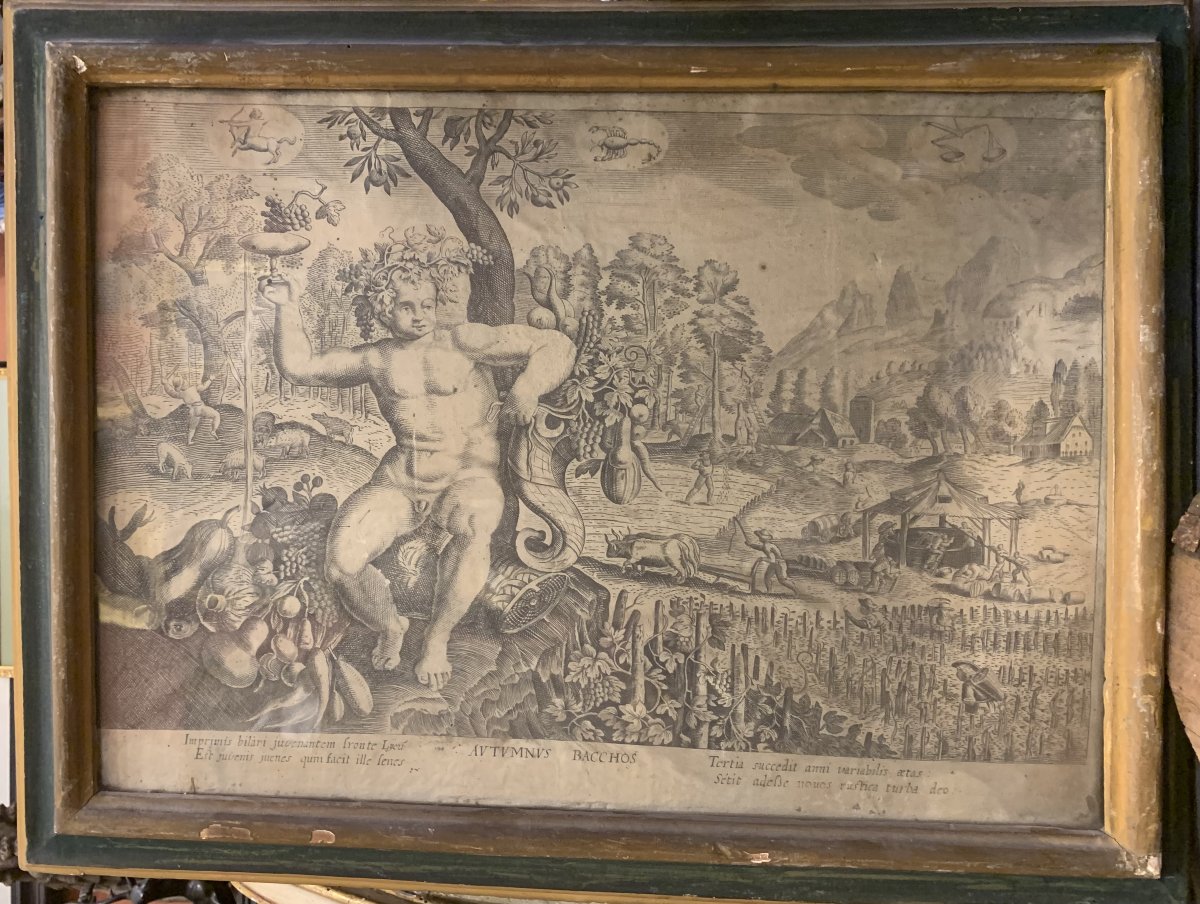 A. Collaert – Trois Saisons – Édition De Rossi, Rome – Cadres du XVIIIe flamandes Italie-photo-2