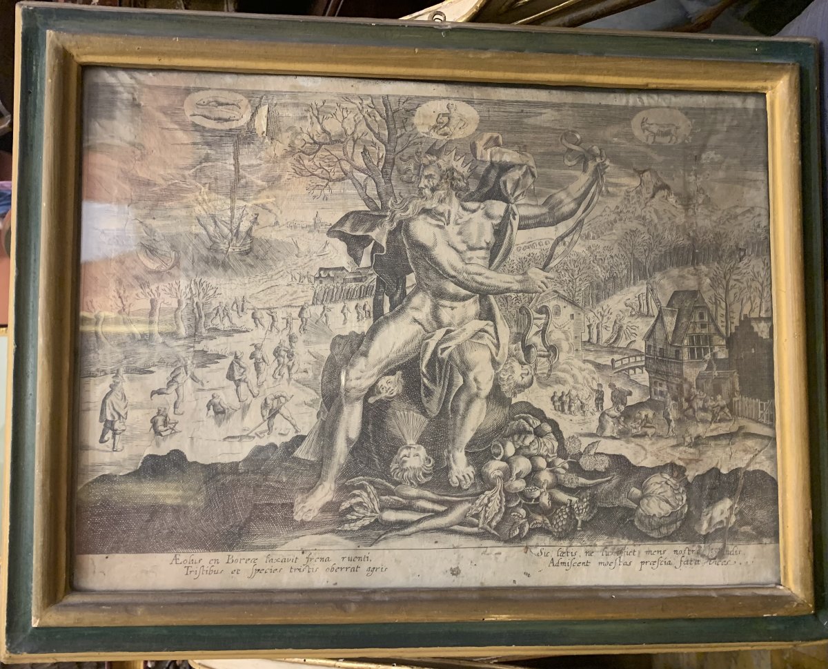 A. Collaert – Trois Saisons – Édition De Rossi, Rome – Cadres du XVIIIe flamandes Italie-photo-3