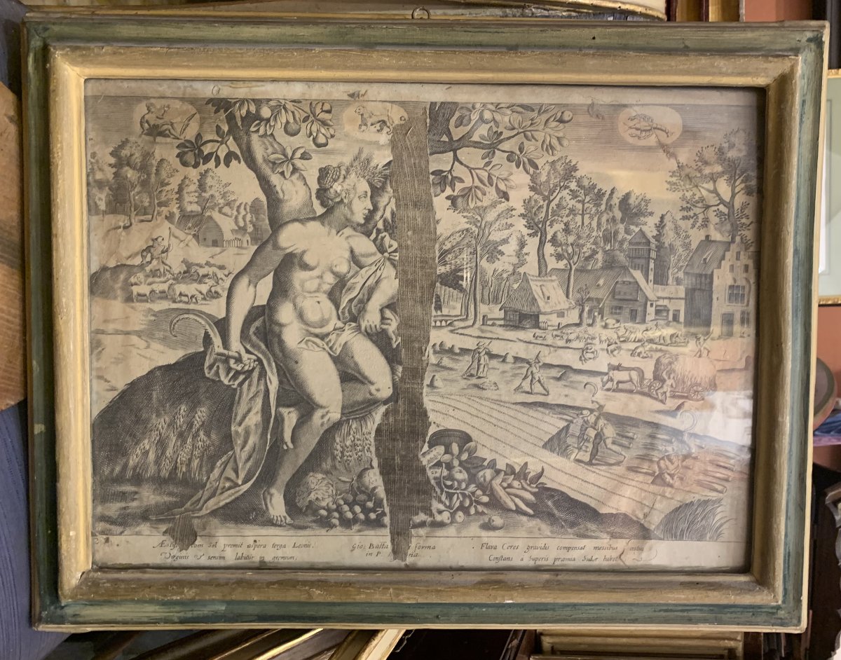 A. Collaert – Trois Saisons – Édition De Rossi, Rome – Cadres du XVIIIe flamandes Italie-photo-4