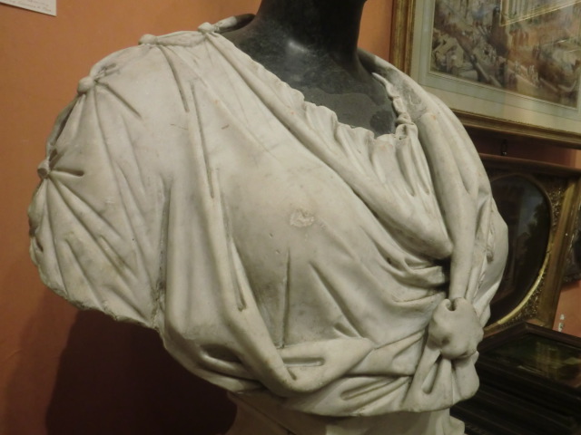 Sculpture En Marbre Du XVIIIème Siècle, Matrone Romaine-photo-2