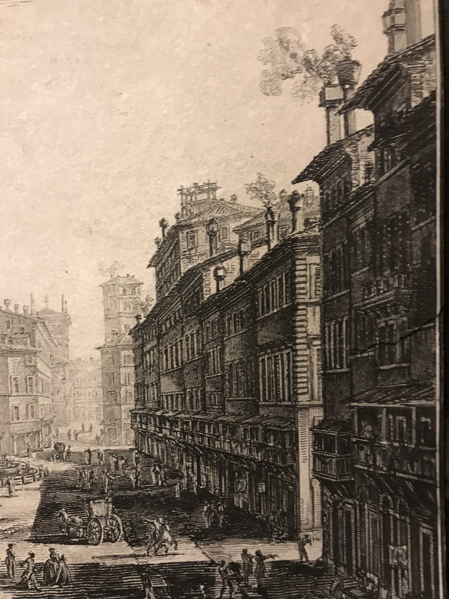 G.b. Piranesi- View Of Piazza Navona In Rome - Original Etching - First State-photo-3