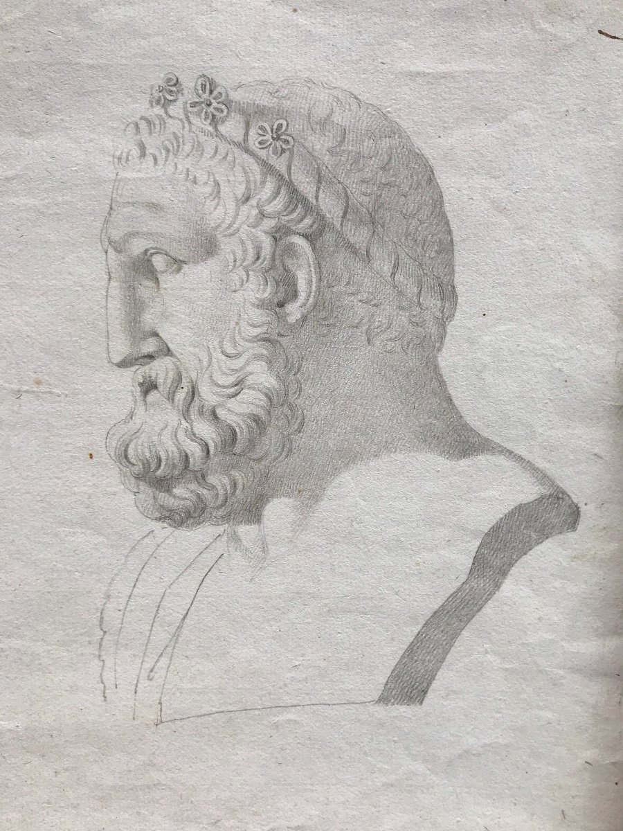 Ercole E Pericle - Dessin XVIII S. - Neoclassique- -photo-3