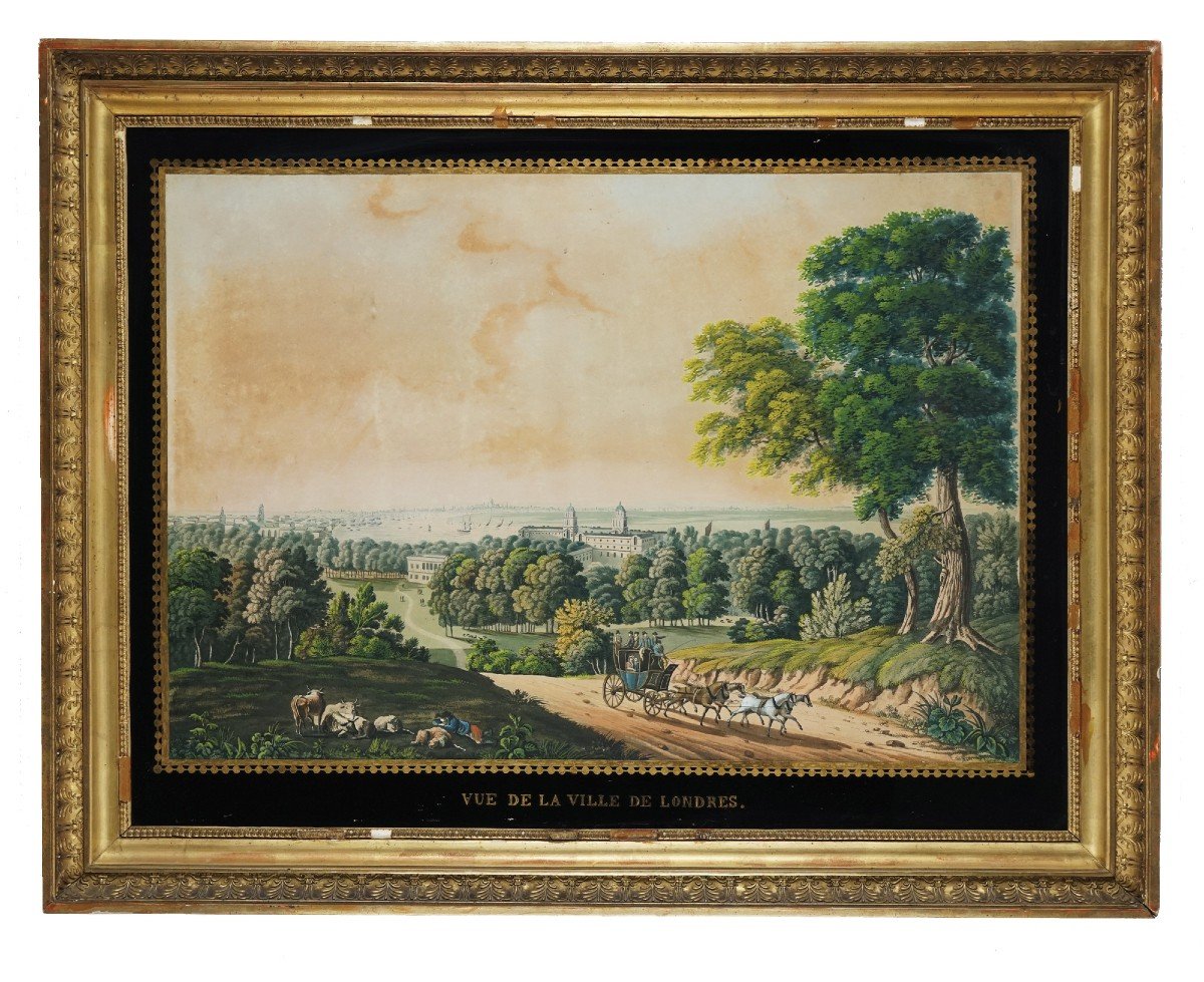 Une Vue De Greenwich Park A Londre- T.de L’argile - 1815 Aquatint