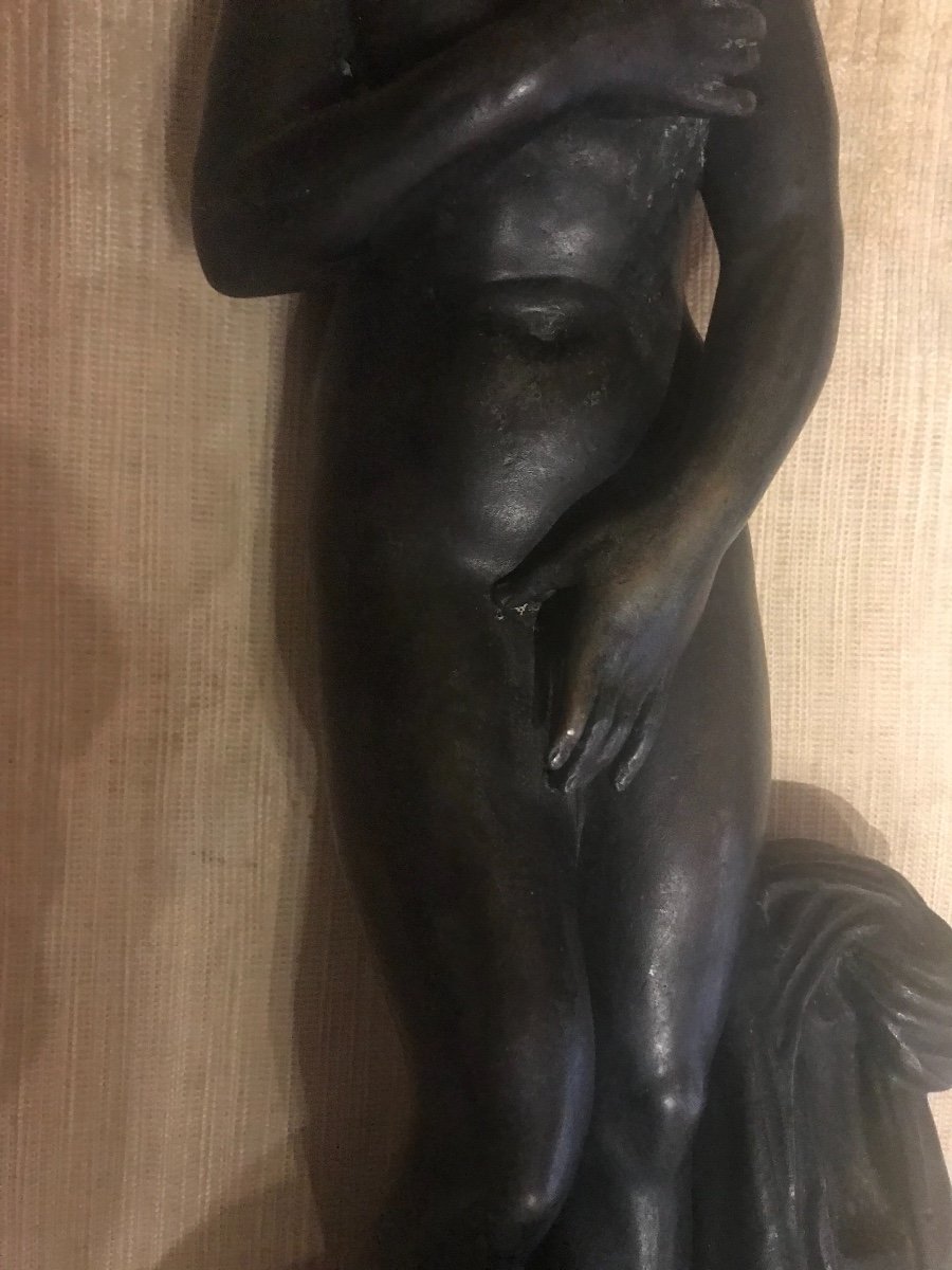 Sculpture De Vénus Pudique En Bronze Néoclassique, Excellente Facture XIX  Siecle-photo-7