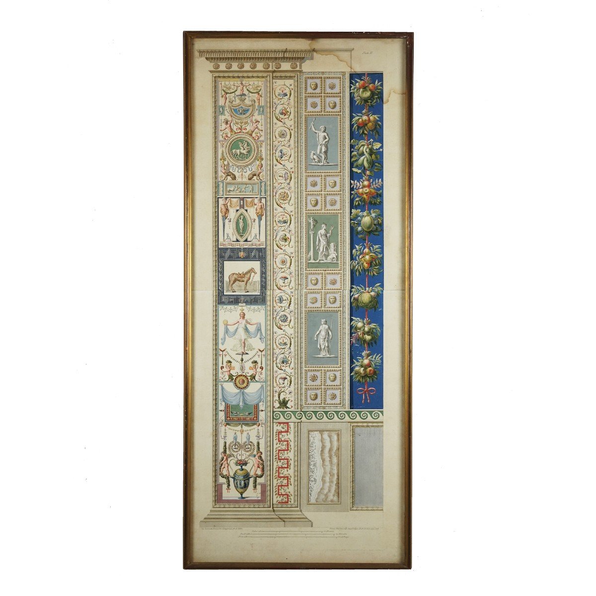 G. Ottaviani -5 Logge Di Raffaello-engraving With Original Color -1776 Rome - Italy - 1 Ediz,