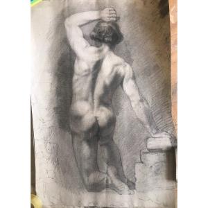 Drawing Of Academic Man - 1790 -1810 Academie Nude Mascolin - Italy Nude Academie France -