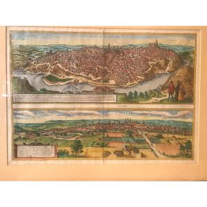 Toledo & Valladolid By Georg Braun & Frans Hogenberg. 1572-1624  - Espagne - Tolède