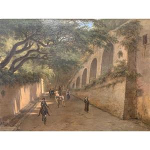 Italian School - Neapolitan Landscape - Naples - Grand Tour Rome Ca. 1830 
